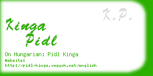 kinga pidl business card